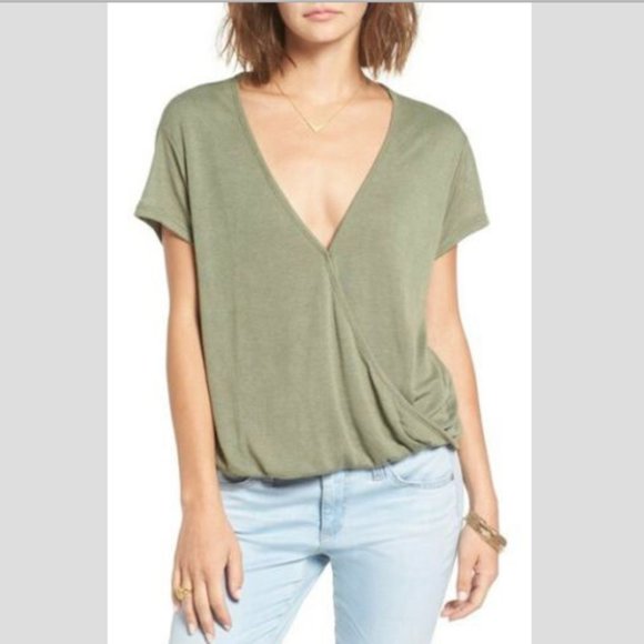 FREE PEOPLE WE THE FREE Hoffman Tee in Army - XS,L - Picture 1 of 7